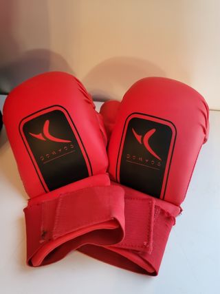 Kit boxeo rojo - Guantes y protector