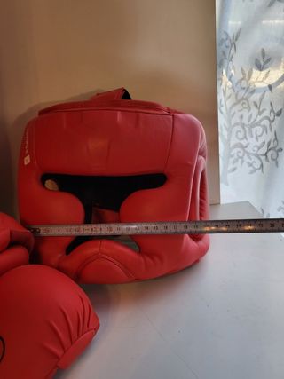 Kit boxeo rojo - Guantes y protector
