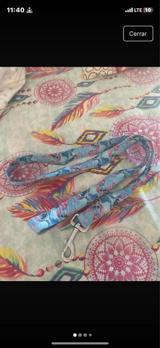 Correa Stitch azul para perro