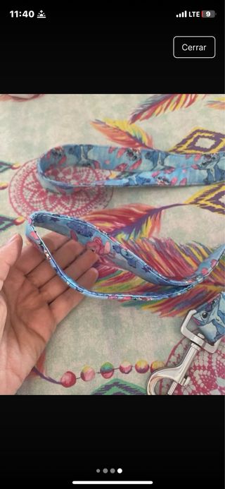 Correa Stitch azul para perro
