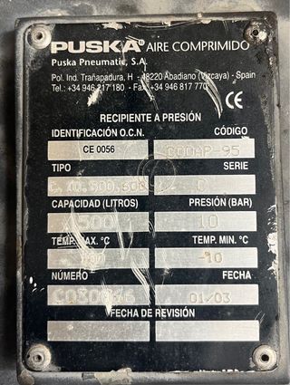 Compresor Puska AL 7.5HP - 10bar