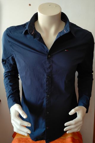 Camisa Tommy Jeans Slim Fit XL azul marino