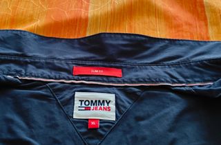 Camisa Tommy Jeans Slim Fit XL azul marino