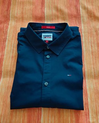 Camisa Tommy Jeans Slim Fit XL azul marino