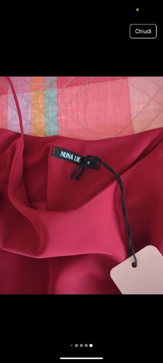 Vestito rosso Nuna Lie Taglia S, nuovo.