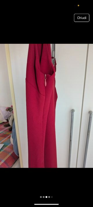 Vestito rosso Nuna Lie Taglia S, nuovo.
