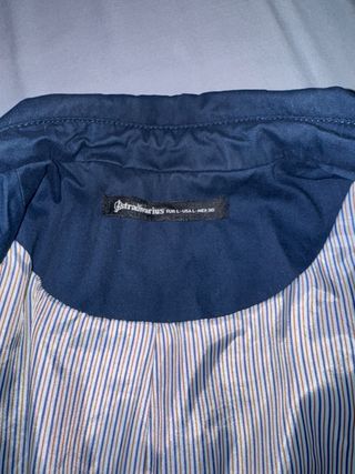 Gabardina azul mujer