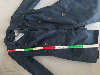 Gabardina azul mujer
