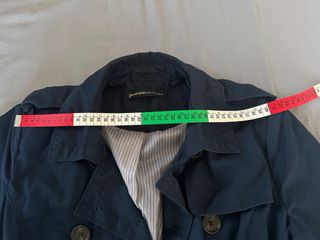 Gabardina azul mujer