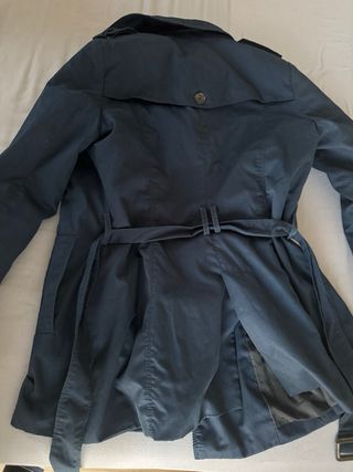 Gabardina azul mujer