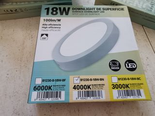4 x Downlight LED superficie 18W B1230 nuevos