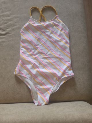 Bañador rayas rosa-blanco