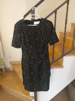 Vestido negro c/lentejuelas