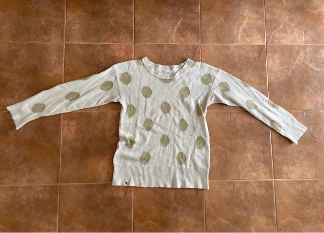Jersey lunares beige-dorado