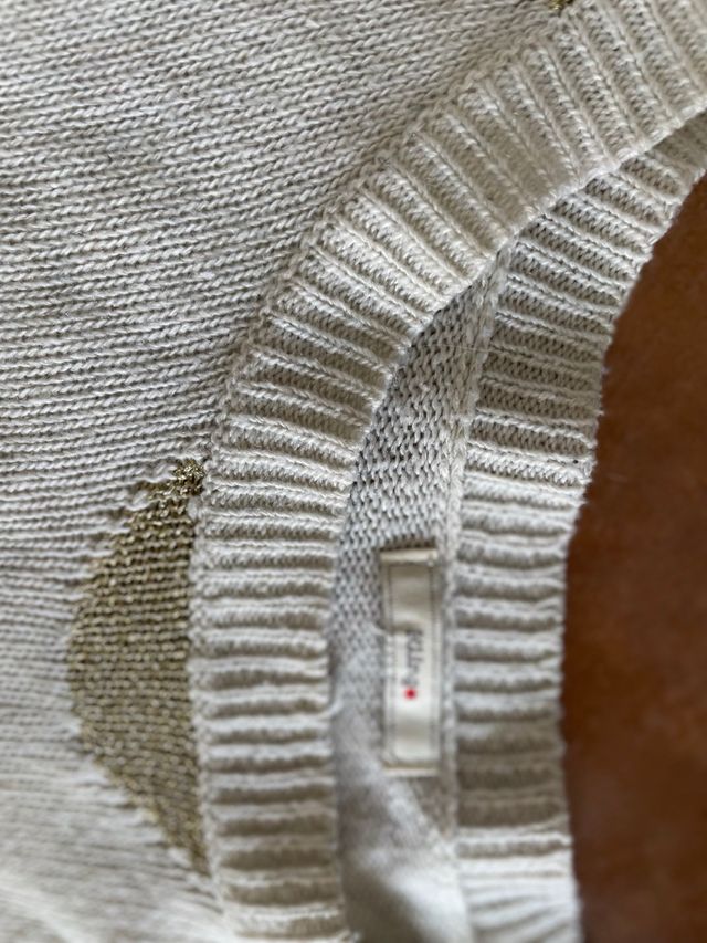 Jersey lunares beige-dorado