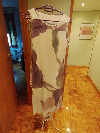 Vestido plisado estampado