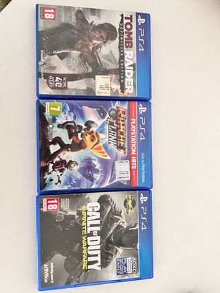 3 Giochi PS4: Tomb Raider, Ratchet & Clank, COD