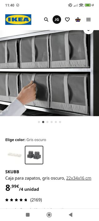 8 Cajas Skubb Ikea - negras