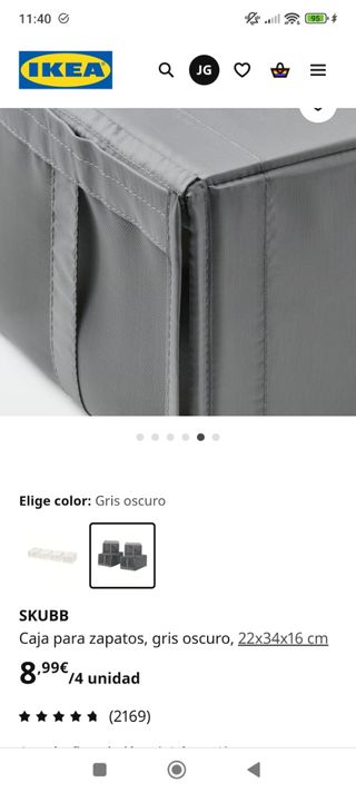 8 Cajas Skubb Ikea - negras