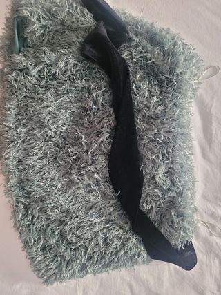 Falda Zara fiesta - turquesa y negra