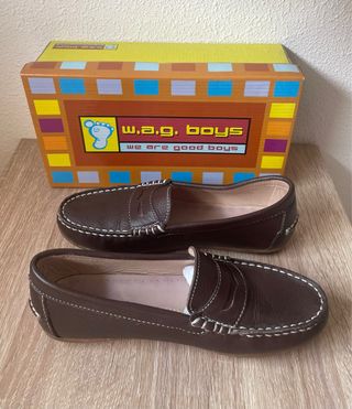 Mocasines W.A.G. niño marrón, talla 35