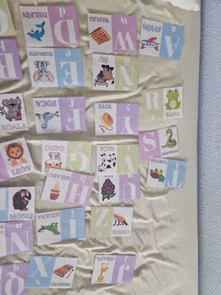 Cartas d eletras plastificadas