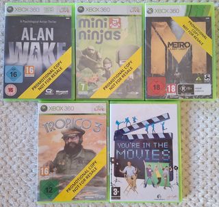 5 Juegos Xbox 360 precintados