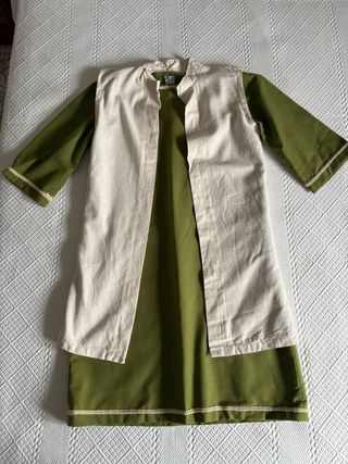 Traje medieval niña verde talla 7