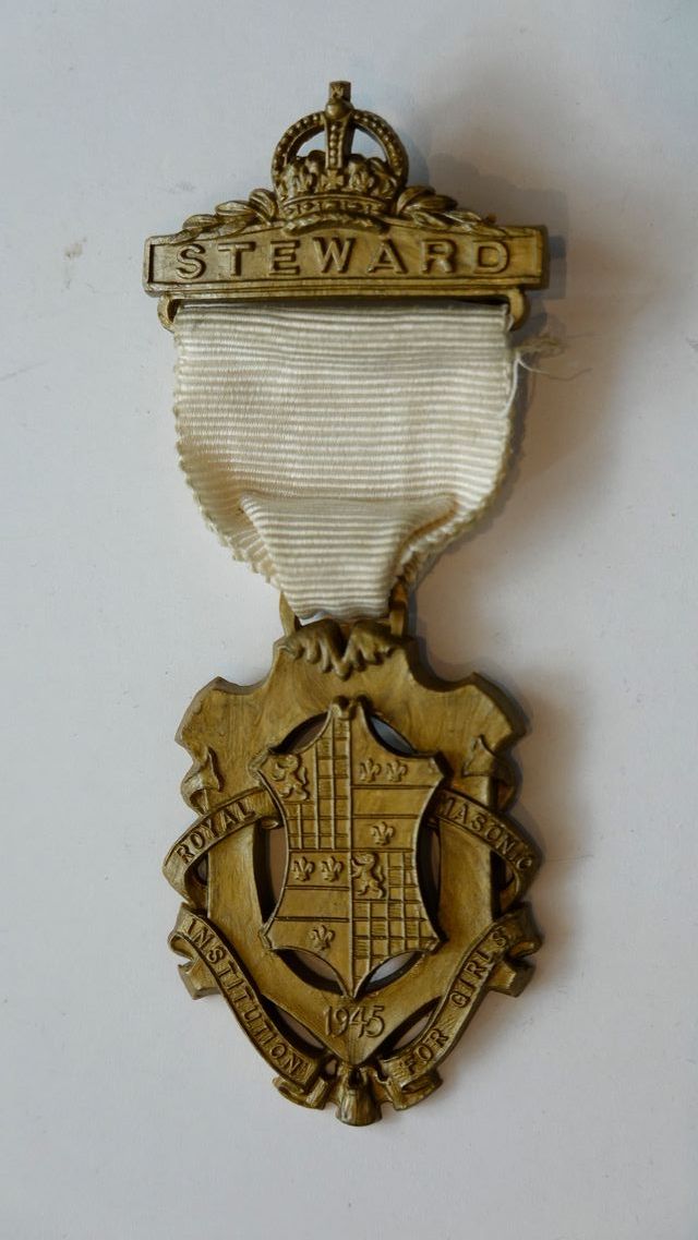 Medalla masónica dorada antigua