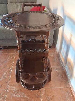 Carrito bar madera antiguo