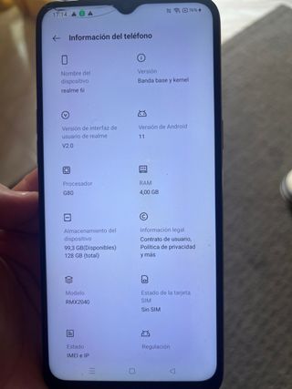 Realme 6i blanco - RMX2040 en su caja
