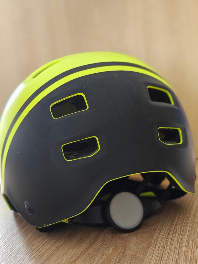 Casco bici niño Btwin amarillo