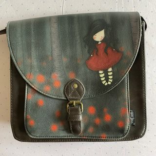 Bolso Gorjuss - marrón y rojo