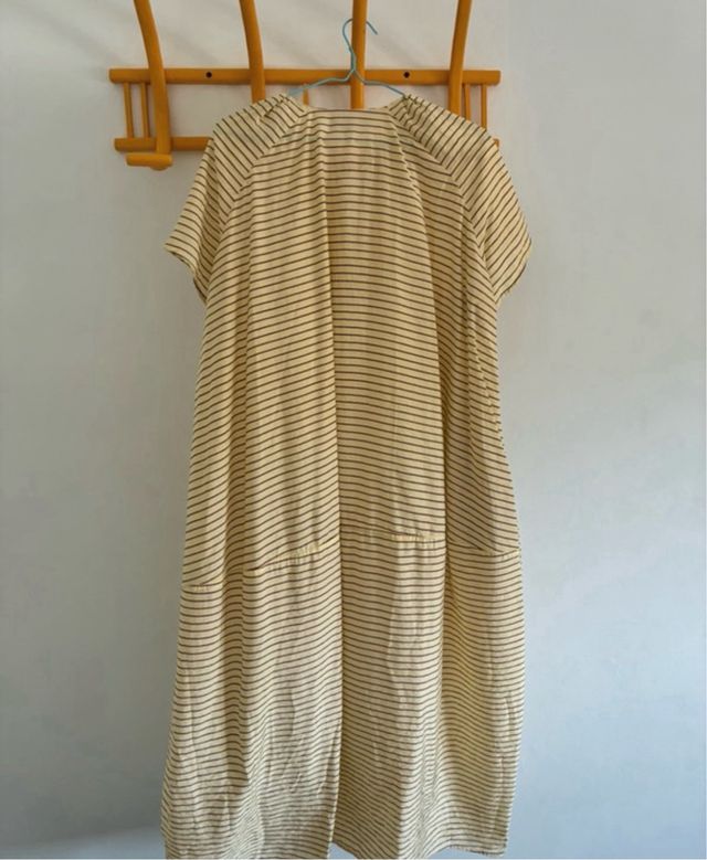 Kaftan rayado Zara - beige y blanco