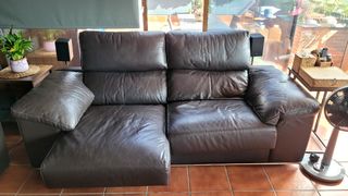 2 SOFAS DE PIEL AUTÉNTICA 