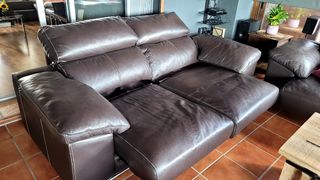 2 SOFAS DE PIEL AUTÉNTICA 