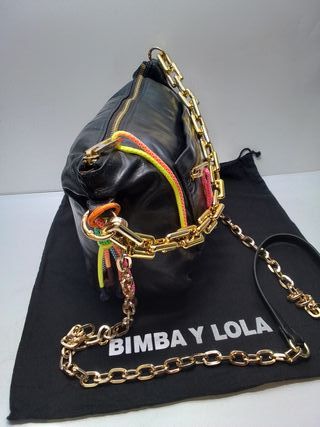 Bolso Bimba y Lola negro - Cadena dorada