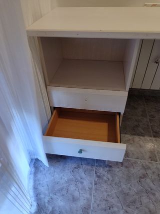 Escritorio blanco madera - vintage
