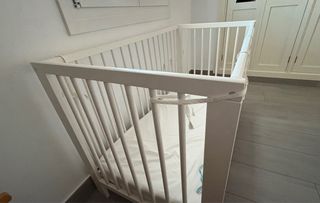 Cuna blanca bebé + colchón
