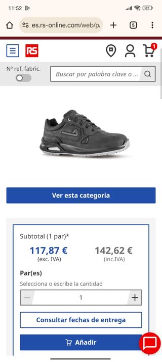 Zapatos seguridad Aimont S3. ¡¡ 142€ en tienda !!