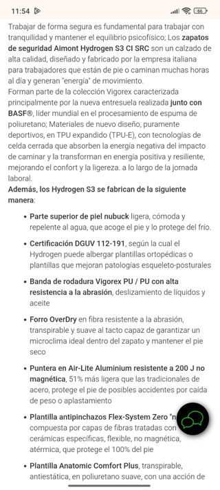 Zapatos seguridad Aimont S3. ¡¡ 142€ en tienda !!