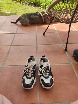 Zapatillas Primadonna 39 - Blancas y Negras