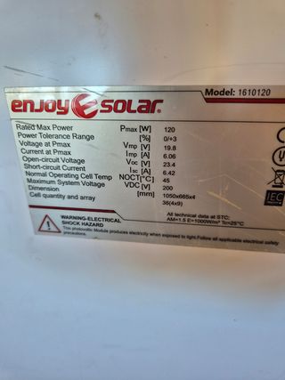 Placa solar flexible 120w - Panel solar en Ibiza