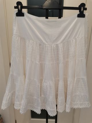 Gonna Sisley bianca S cotone