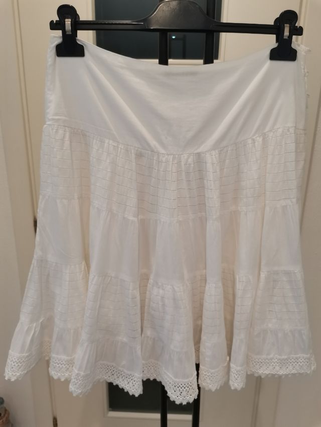 Gonna Sisley bianca S cotone