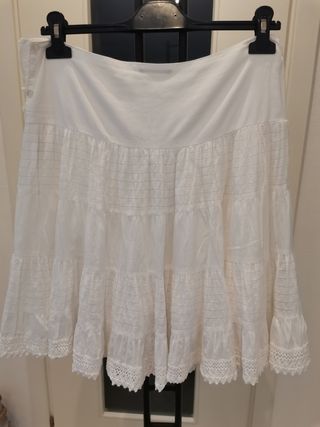 Gonna Sisley bianca S cotone