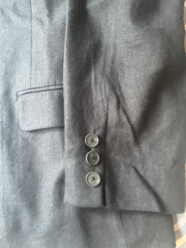 Americana azul marino de lino talla 13-14 años