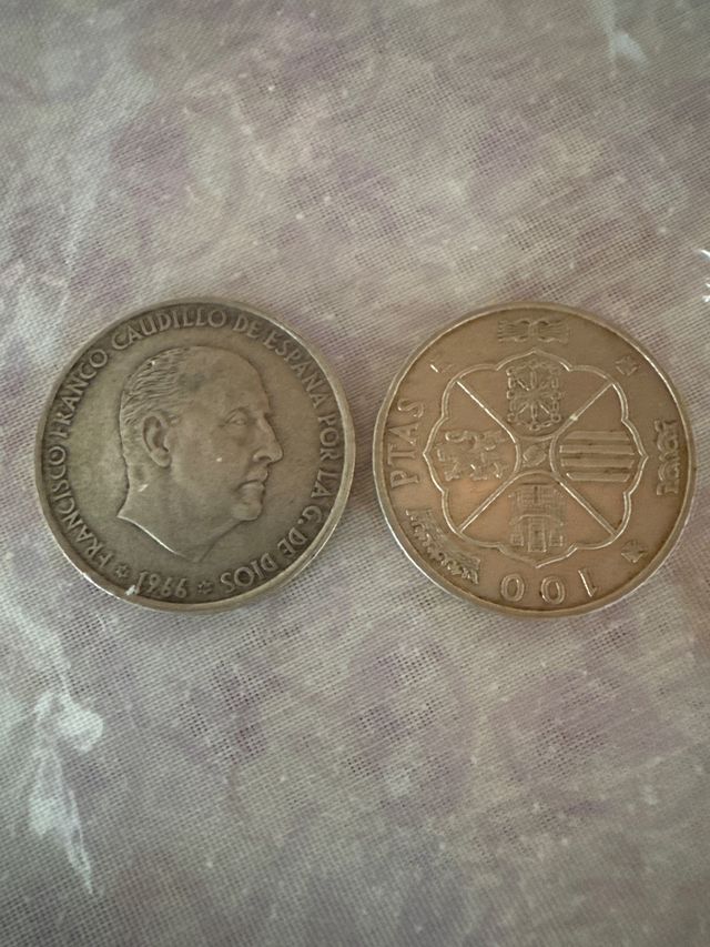 2 Monedas 100 pesetas Franco