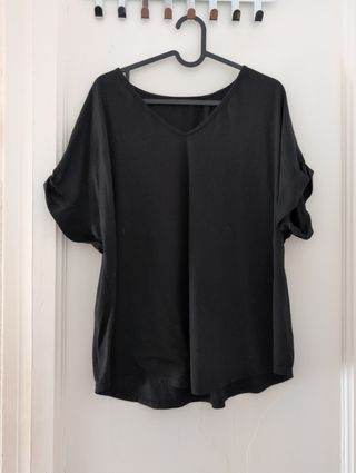 Camiseta negra básica XL