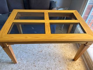 Mesa comedor madera buena- 6 sillas